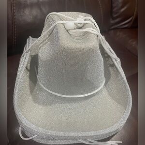 Silver Glitter Cowboy Hat (6)